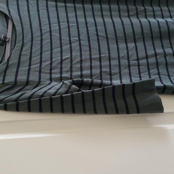 The Limited Womens Small Sweater Dress Green Stripe Long Sleeve - Picture 7 of 8